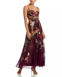 AQUA Pleated Floral Guest of Dress - Exclusive