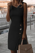 Chic And Classic Button Pencil Mini Dress