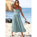 Women's Printed Scoop Neck Dress Lascana Mint Printed Floral 10