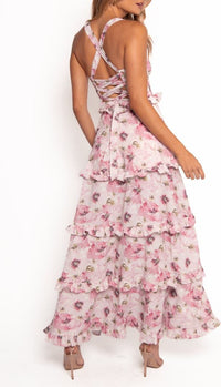 Lillee Floral Ruffle Tiered Maxi Dress (Women)
