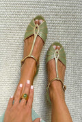 Luciana – Cut-Out Peep-Toe T-Bar Block Heels