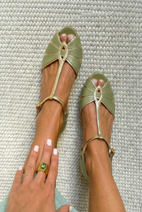 Luciana – Cut-Out Peep-Toe T-Bar Block Heels