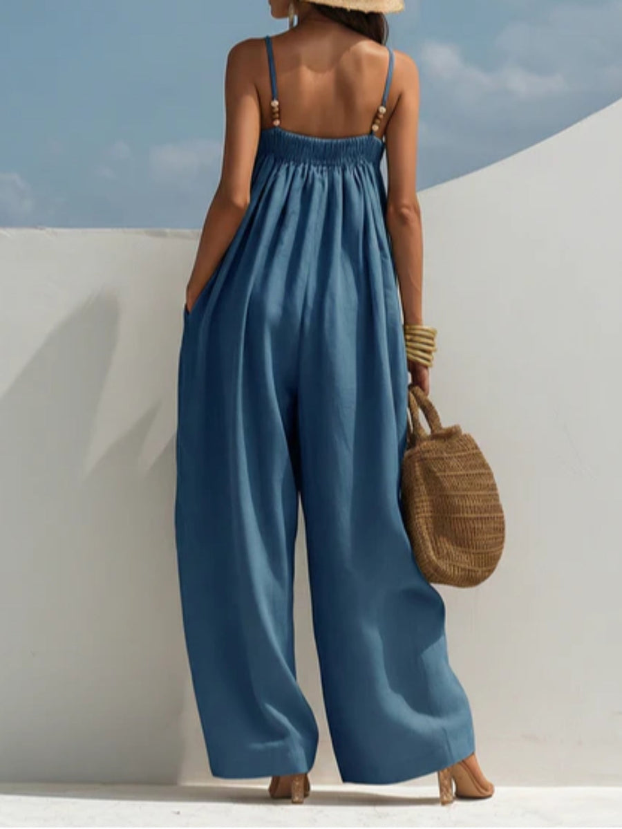Tamsin - Denim Wide-Leg Jumpsuit