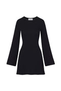 Bell Sleeve Mini Dress In Tencel Knit