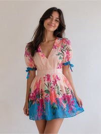 L'atiste Dress Nwtl'atiste Floral Pastel Dress Size Large Color: Blue