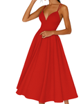 Cecily | Women's Sweetheart Neckline A-Line Midi Dress