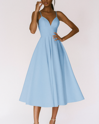 Cecily | Women's Sweetheart Neckline A-Line Midi Dress
