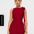 Dress Red Sleeveless Dress Color: Red Size: M