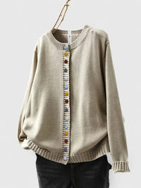 Celestine | Women's Round Neck Long Sleeve Cardigan