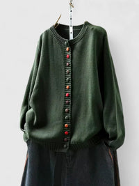 Celestine | Women's Round Neck Long Sleeve Cardigan