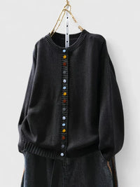 Celestine | Women's Round Neck Long Sleeve Cardigan