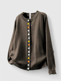 Celestine | Women's Round Neck Long Sleeve Cardigan