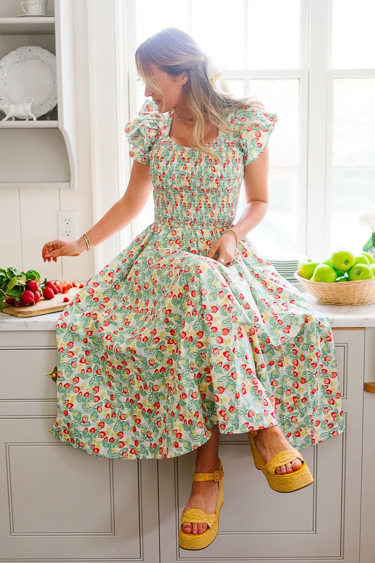 Hattie Dress In Strawberry 3X