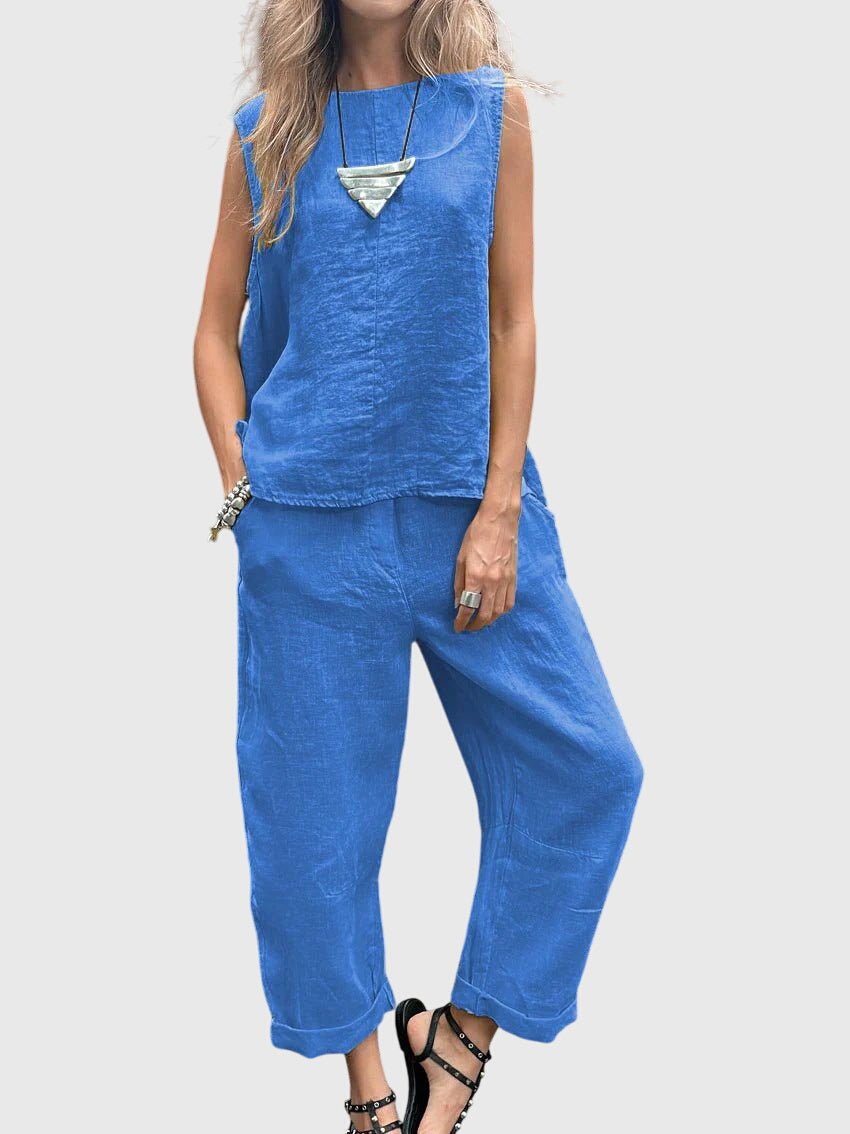 Sabrina | Elegant Two-Piece Set Blue