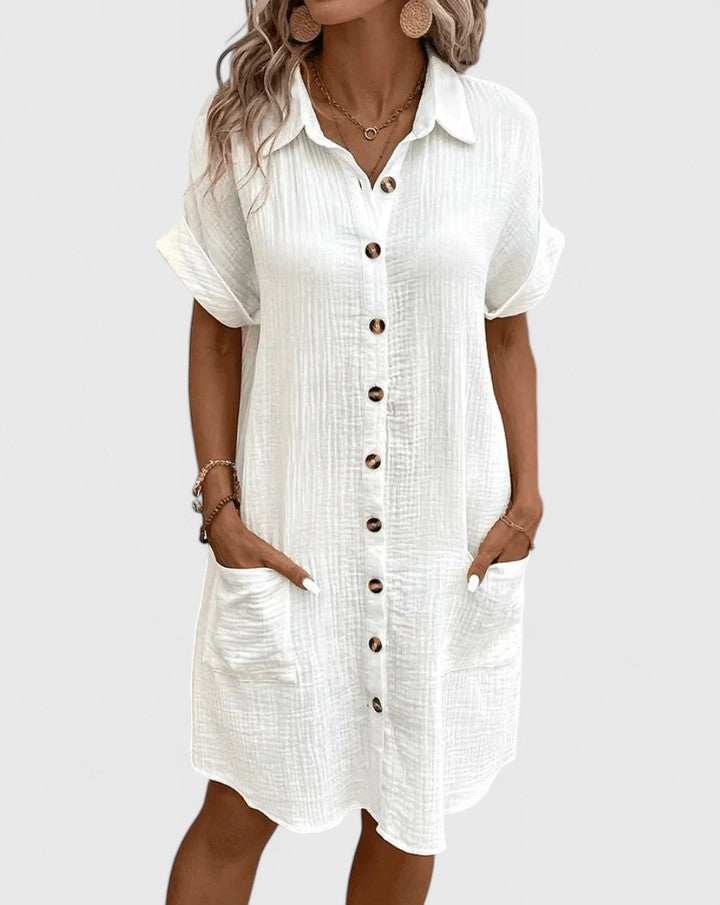 Gianelleza | Sophisticated Midi Dress White