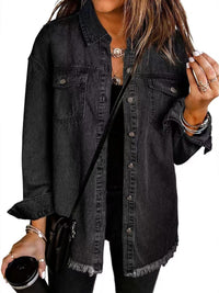Clarissa | Women's Black Collared Long Sleeve Jacket