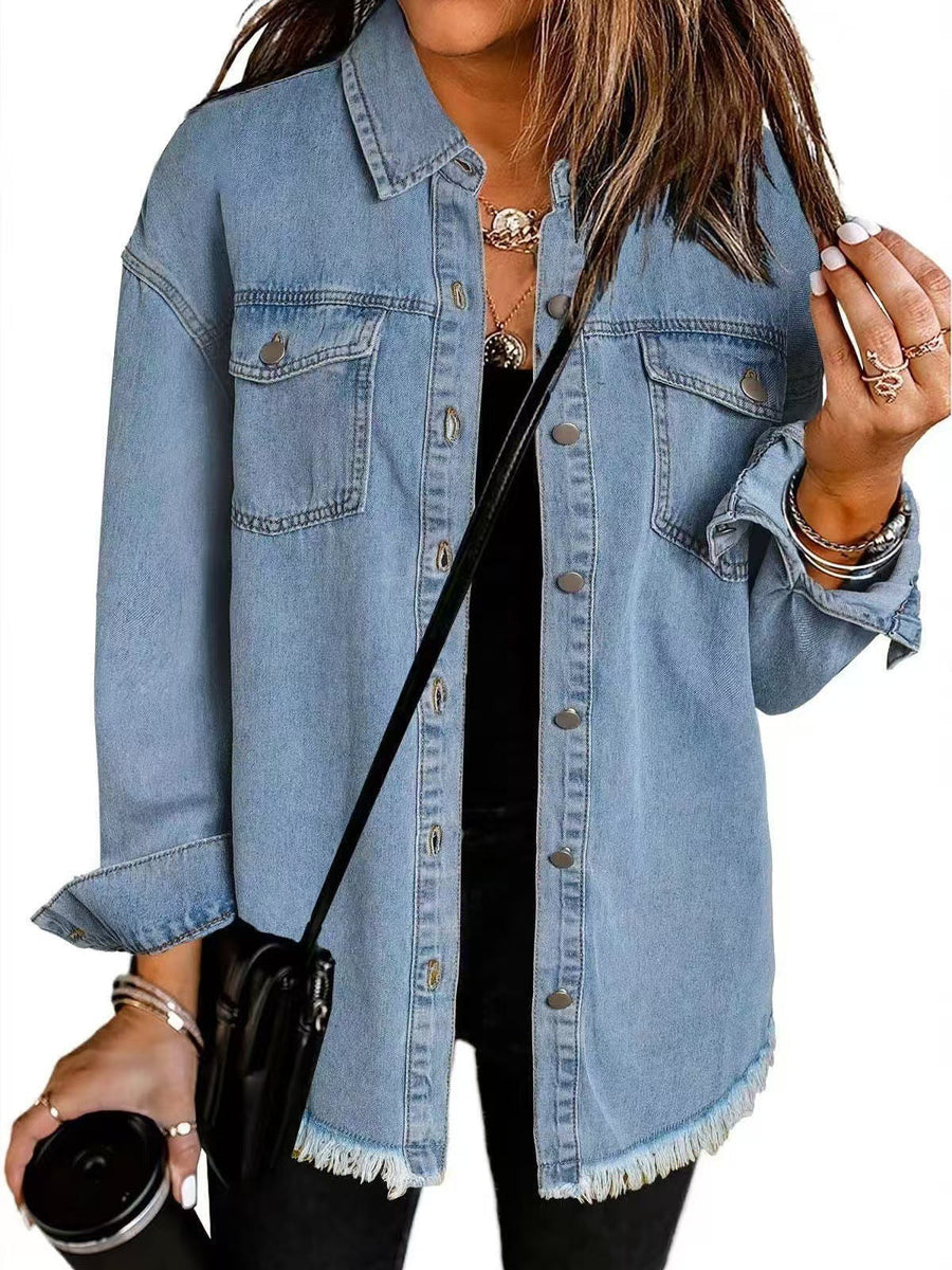 Clarissa | Women's Black Collared Long Sleeve Jacket