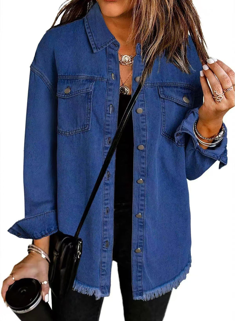 Clarissa | Women's Black Collared Long Sleeve Jacket