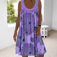 Clementine | Women's Sleeveless Printed Midi Dress