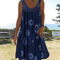 Clementine | Women's Sleeveless Printed Midi Dress