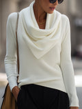 Clotilde | Women's Cowl Neck Long Sleeve Sweater