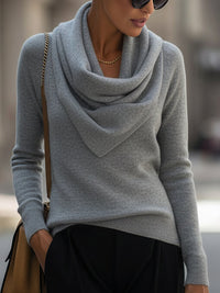 Clotilde | Women's Cowl Neck Long Sleeve Sweater