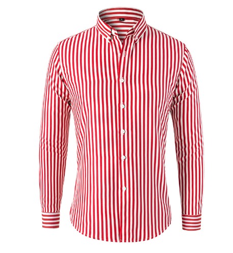 Coen | Men's Striped Long Sleeve Button-Down Shirt