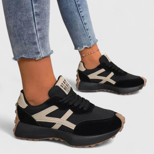 Amy | Orthopedic Sneakers Black / Beige