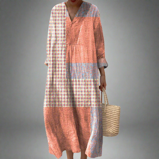 Cora | Women's Geometric Print Midi Dress