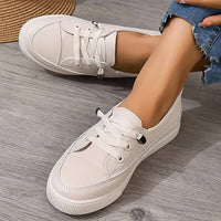 Cora | Women's White Lace-Up Low Top Sneaker