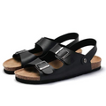 Cordette | Women's Double Buckle Black Sandals