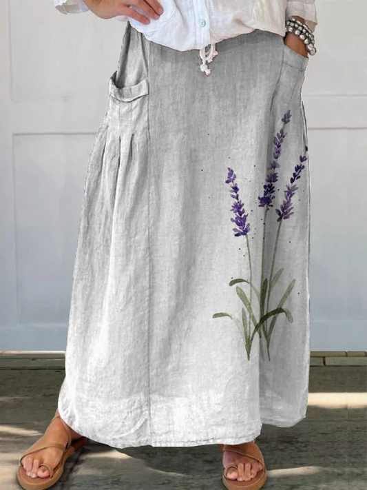 Cordwyn | Women's Floral Pocket Maxi Skirt