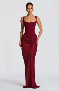 Cornelia Maxi Dress Burgundy