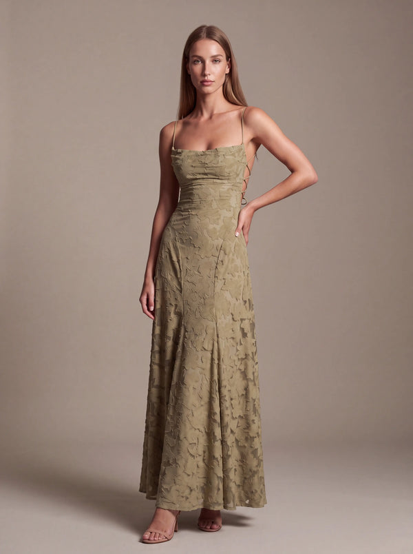 COURTNEY MAXI DRESS Sage Mara vogue front