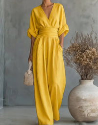 Anastasia – Elegant Wide Leg Jumpsuit