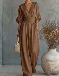 Anastasia – Elegant Wide Leg Jumpsuit