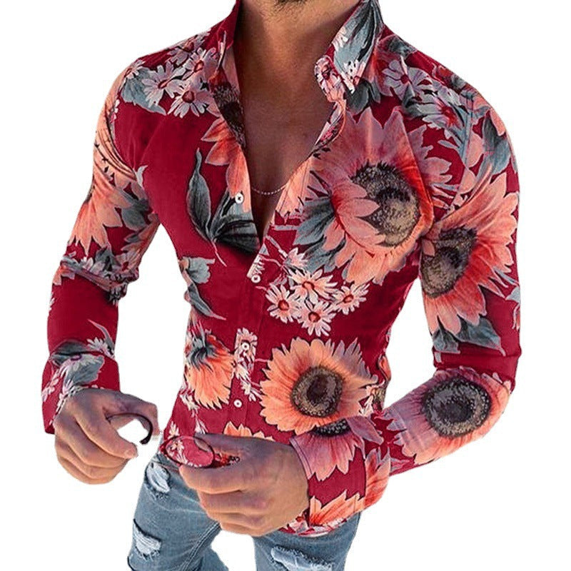 Crispin | Men's Floral Print Long Sleeve Shirt