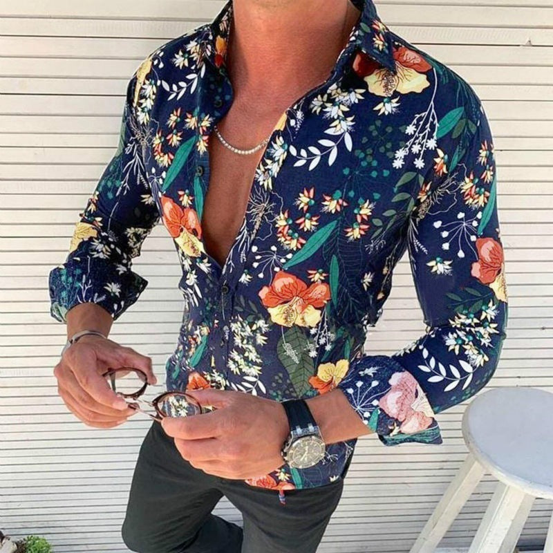 Crispin | Men's Floral Print Long Sleeve Shirt