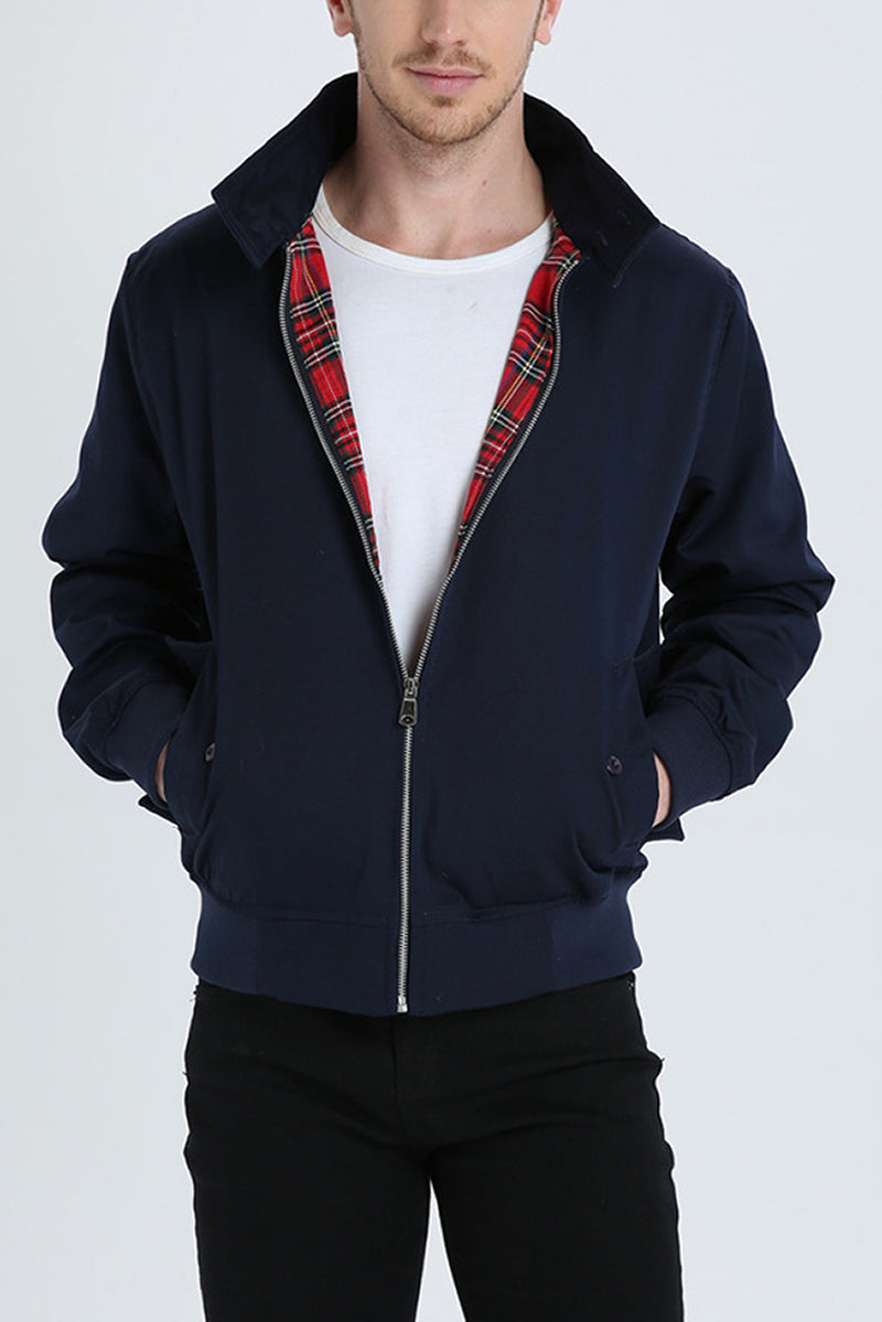 Croft | Men's Classic Harrington Jacket Tartan Lining
