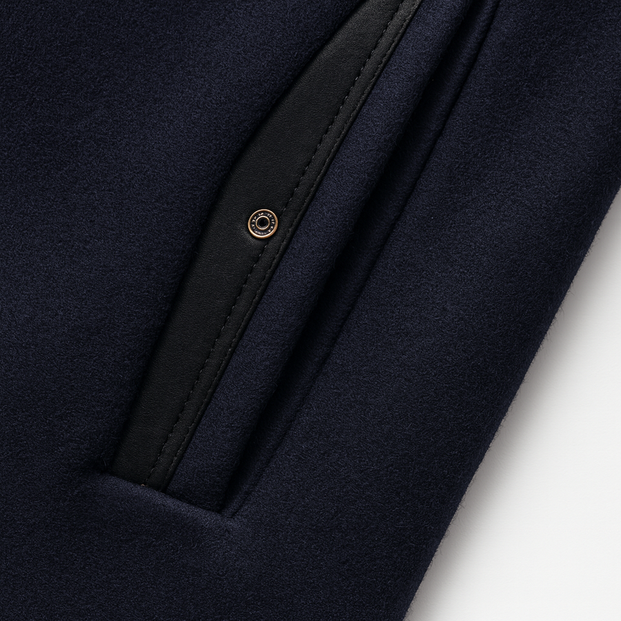 Jonah - Wool Blend Overcoat with Stand Collar