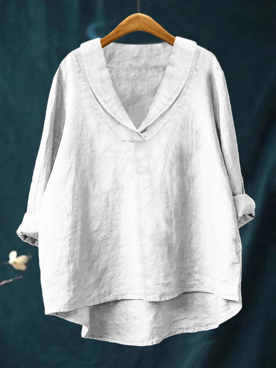 Sabina - Elegant Linen Summer Blouse