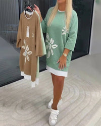 Celandine - Casual Cotton Knee-Length Dress