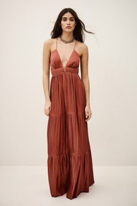 Satin Maxi Dress Wasta Pink