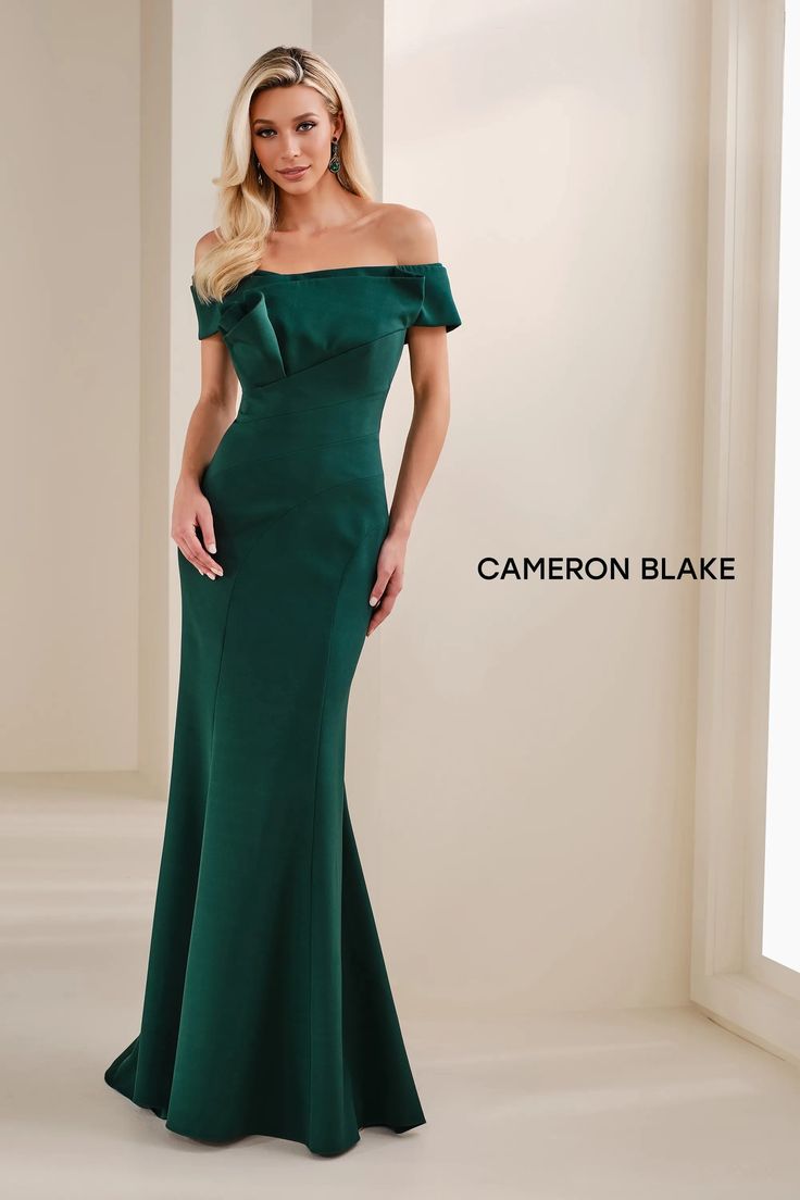 Cameron Blake Long Mermaid Formal Evening Dress Eggplant