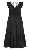 Kelly Ruffle Maxi Dress Black