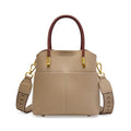 Grained Leather Bucket Bag with Double Handle - Emilia