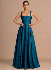 Azaria Navy Black Maxi Dress