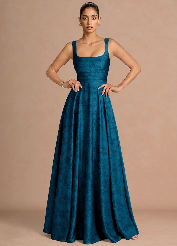 Azaria Navy Black Maxi Dress
