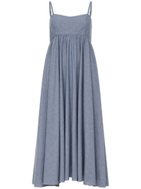Azeeza Rachel Chambray Midi Dress Blue