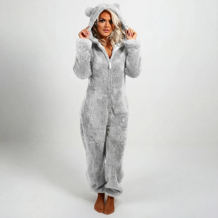 Gillian - Ultra-Soft Teddy Hoodie Suit